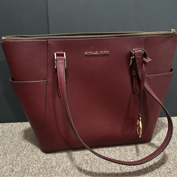 Michael Kors Deep Red Tote Bag - Picture 1 of 1